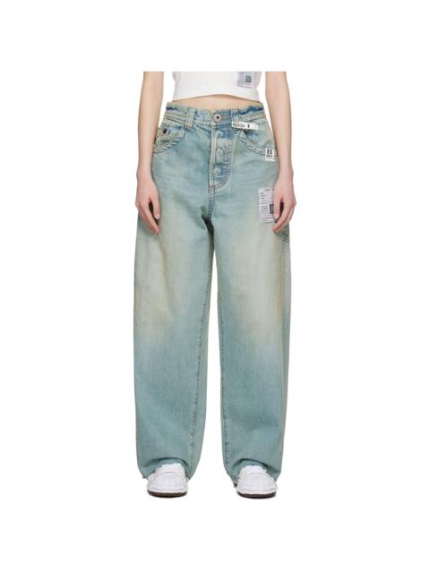 Blue Amateur Sewn Like Wide Jeans