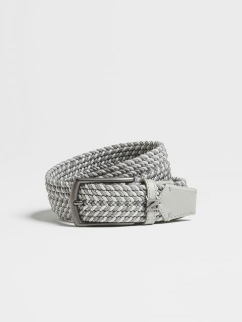 ZEGNA GREY MÉLANGE RAYON BELT