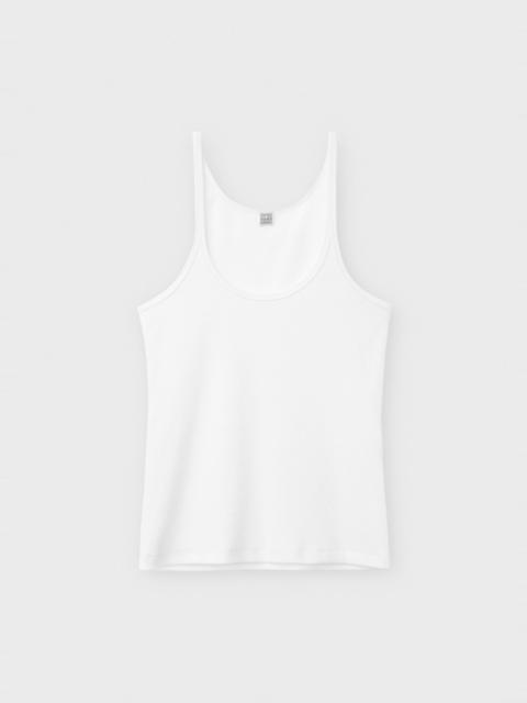 Totême Scoop neck rib tank white