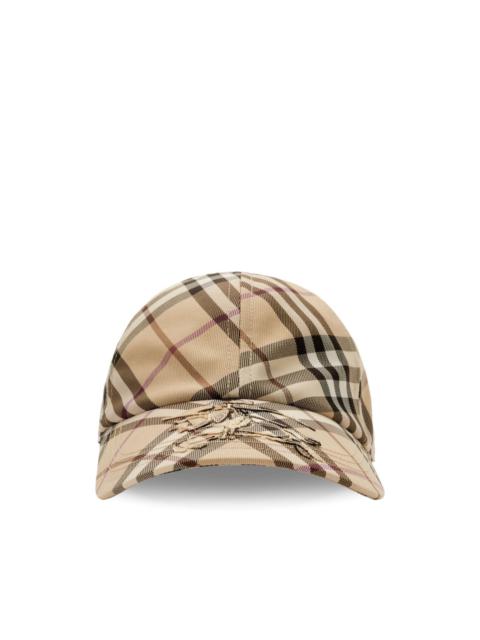 Burberry check pattern twill baseball cap