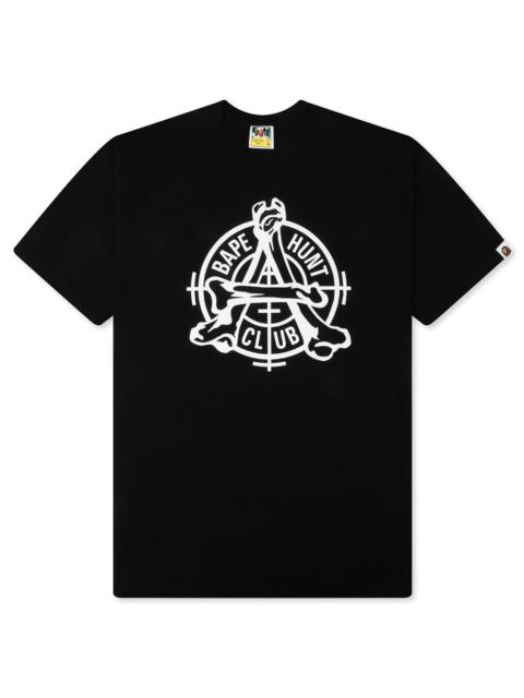 A BATHING APE® BAPE HUNT CLUB TEE - BLACK