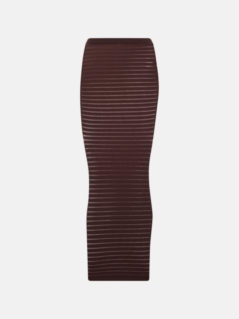 Alaïa Striped maxi skirt