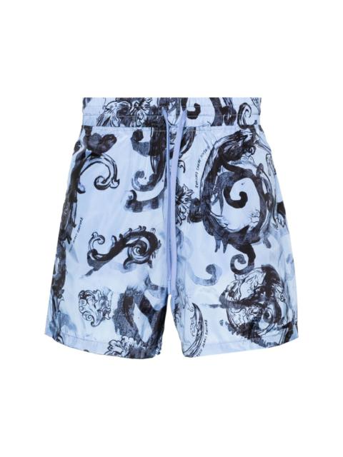 VERSACE JEANS COUTURE Watercolour Couture-print deck shorts