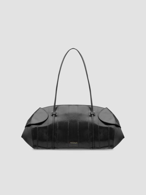 NEOUS Women's Berenices East To West Eel-Effect Leather Shoulder Bag - Black