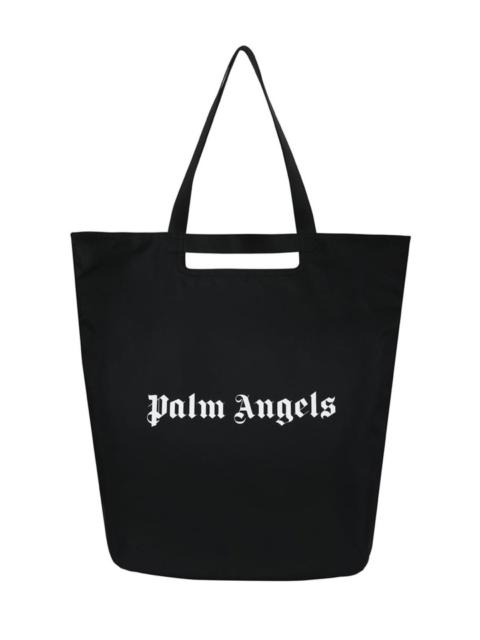 Palm Angels PALM ANGELS Black Logo Shopper Bag