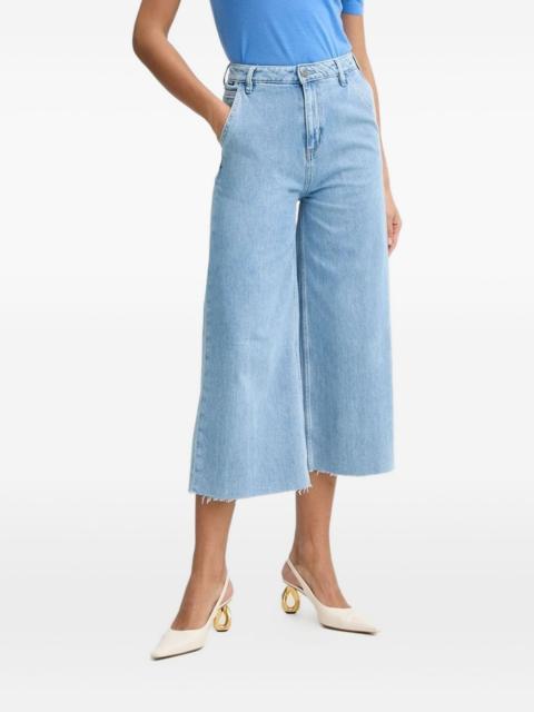 BOSS cropped raw-cut jeans
