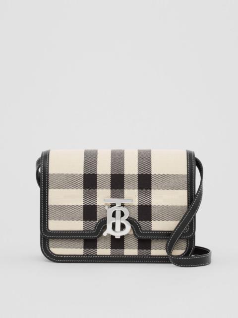 Burberry Small Check Canvas and Leather TB Bag