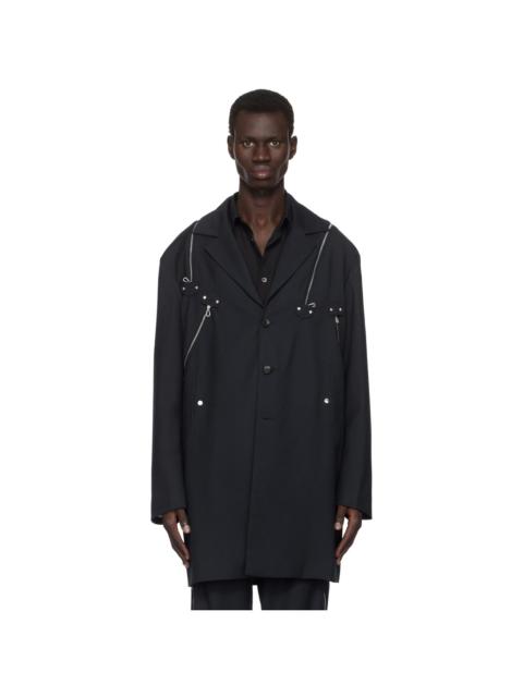 Kiko Kostadinov Navy Knox Multi Zip Blazer