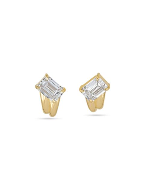 STONE AND STRAND LAB-Created Diamond Racing Stripes Earrings