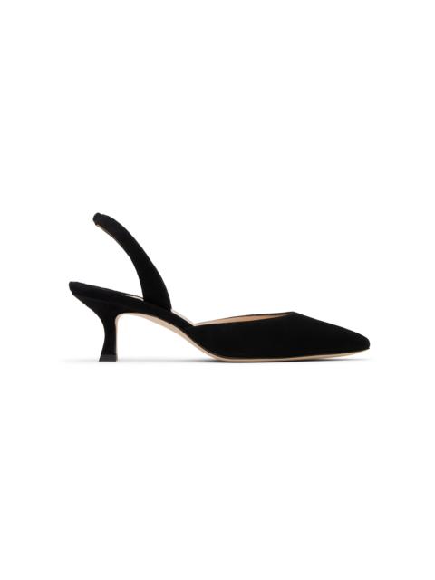 Manolo Blahnik Black Carolyne Heeled Sandals