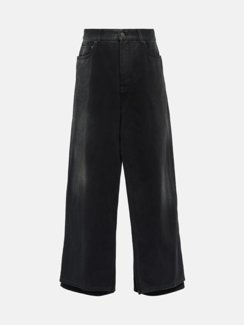 BALENCIAGA Mid-rise wed-leg jeans