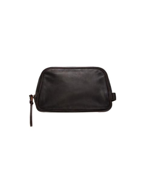 RRL by Ralph Lauren Brown Leather Travel Pouch