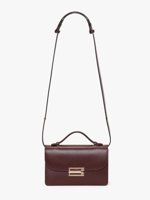 Victoria Beckham Mini Dorian Bag In Burgundy Smooth Leather