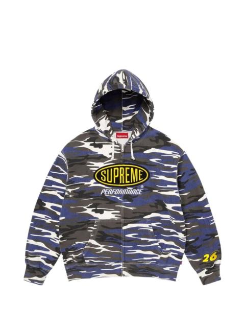 Supreme camouflage-print zip-up hoodie