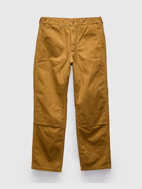 orSlow Double Knee Canvas Work Trousers in Brown