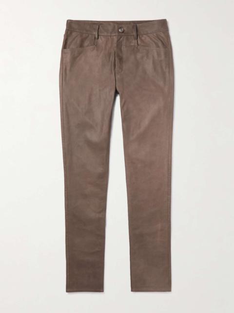 Rick Owens Tyrone Skinny-Fit Leather Trousers
