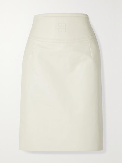 Givenchy Cutout Embossed Leather Skirt