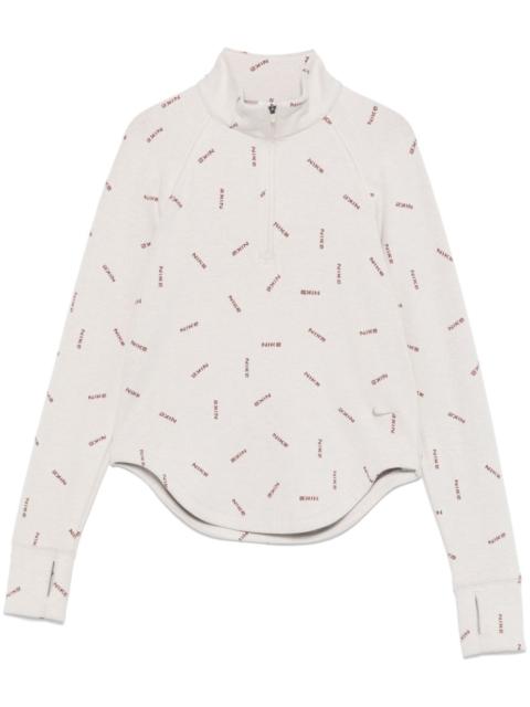 Nike half-zip logo-print top