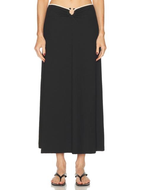Johanna Ortiz Crinkle Keel Midi Skirt