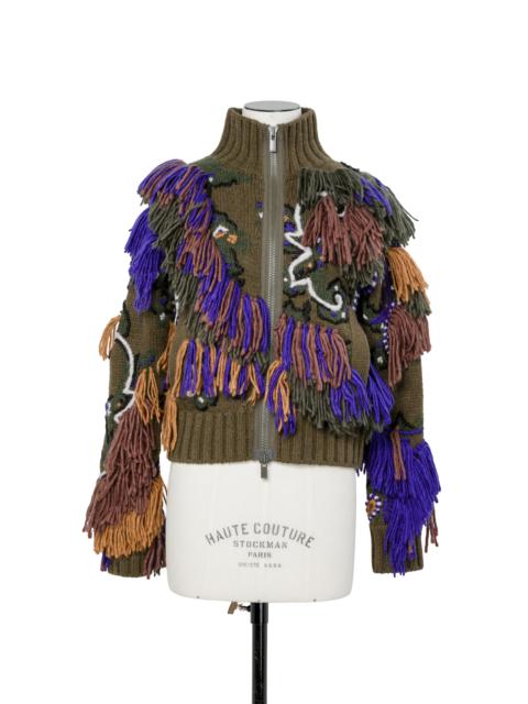 sacai Paisley Jacquard Knit Blouson