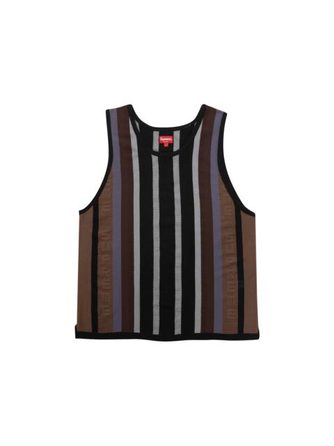 Supreme Supreme Mesh Stripe Tank Top Black | stockx | REVERSIBLE