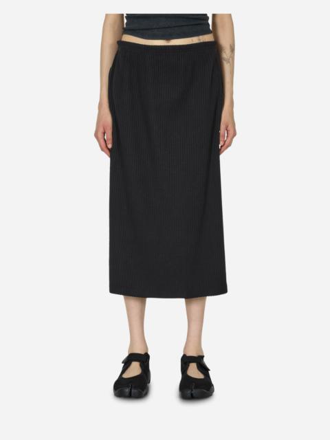Nike Chill Knit Ribbed Midi Skirt Black