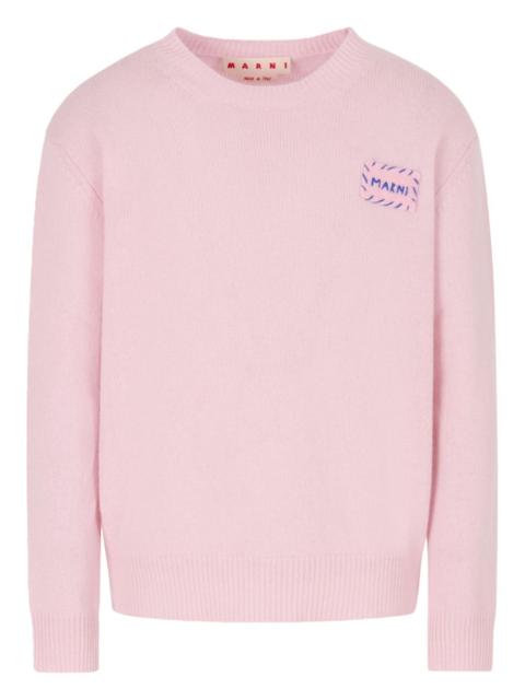 Marni logo-patch crew-neck sweatshirt