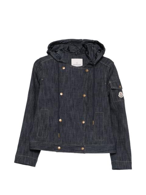 Moncler double-breasted hooded jacket