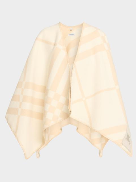 Burberry Check Wool Cashmere Cape