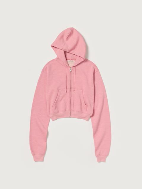 AURALEE HIGH-TWIST COMPACT SWEAT ZIP PARKA