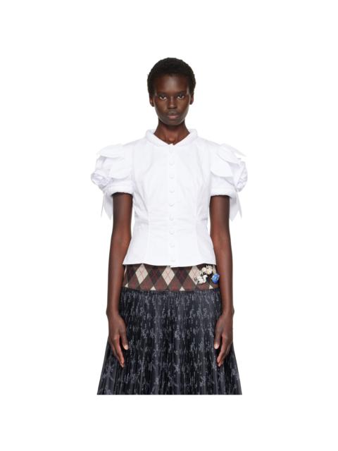 Chopova Lowena White Bluestocking Blouse