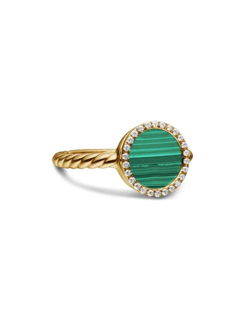 DAVID YURMAN Women's Petite DY Elements in 18K Yellow Gold - Malachite