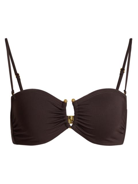 NILI LOTAN Women's Bandeau Bikini Top - Espresso
