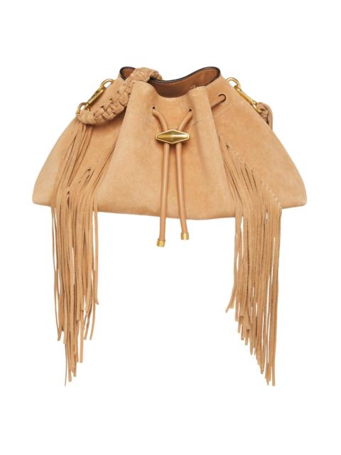 JIMMY CHOO Women's Bon Bon Fringe-Trim Suede Shoulder Bag - Toffee Gold