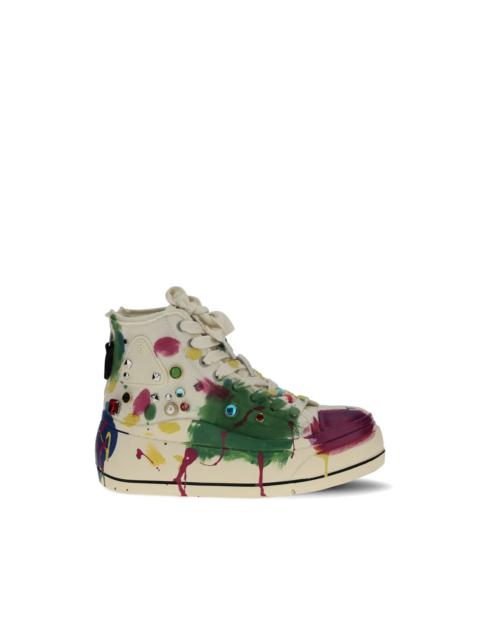 R13 painted embellished sneakers