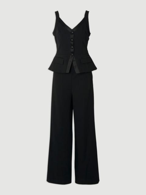 KAREN MILLEN Plus Size Tailored Tux Wide Leg Jumpsuit