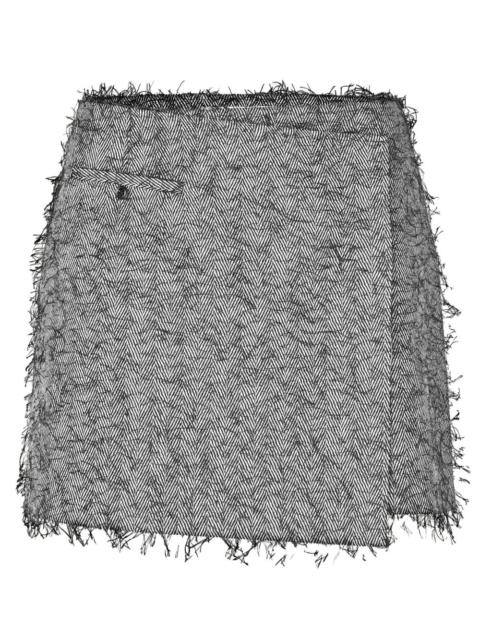 SAMSØE SAMSØE Saneem herringbone fringed mini skirt