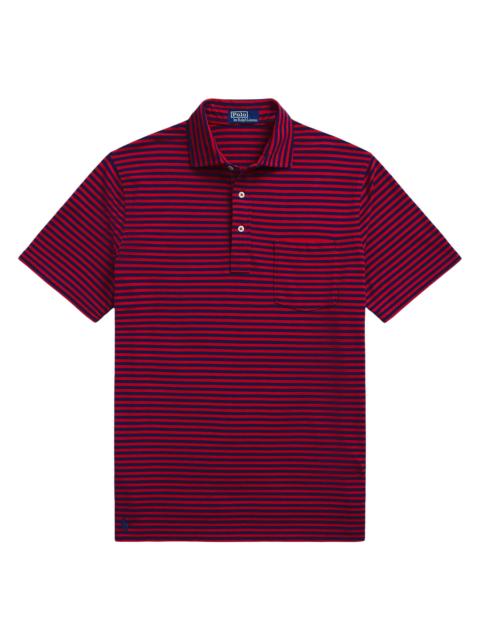 Polo Ralph Lauren Men's Classic-Fit Featherweight Mesh Polo - Newport Navy Red
