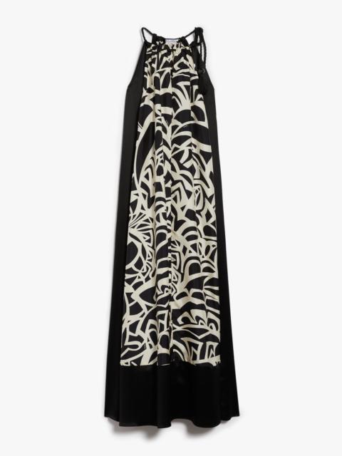 Max Mara Printed silk halter neck dress