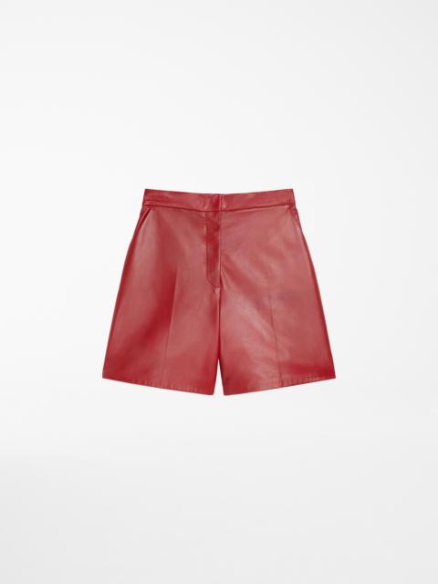 Nappa leather shorts