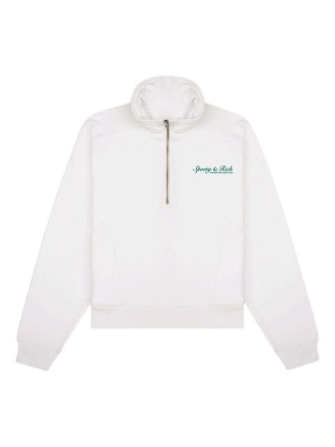 Sporty & Rich half-zip embroidered sweatshirt