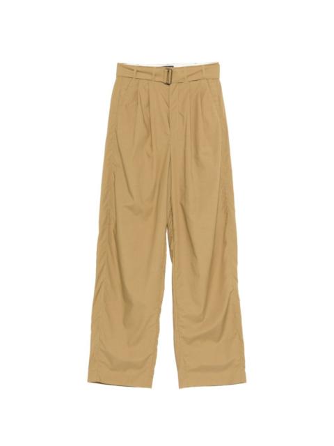 soeur belted pleated trousers