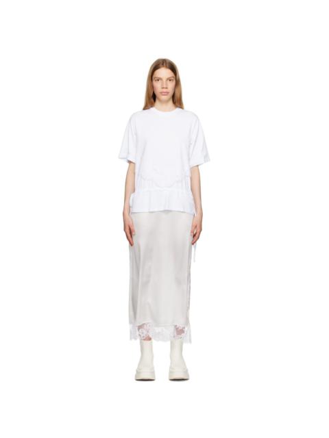 MSGM White Layered Maxi Dress