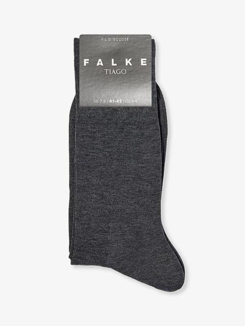 FALKE Tiago branded-sole stretch-organic-cotton blend socks