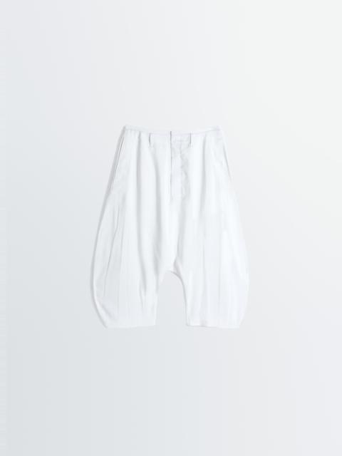 Lemaire CREASED DROPPED CROTCH BERMUDAS IN POLY VISCOSE TWILL