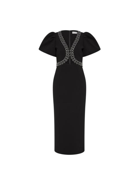 REBECCA VALLANCE Nyx Puff Sleeve Midi Dress