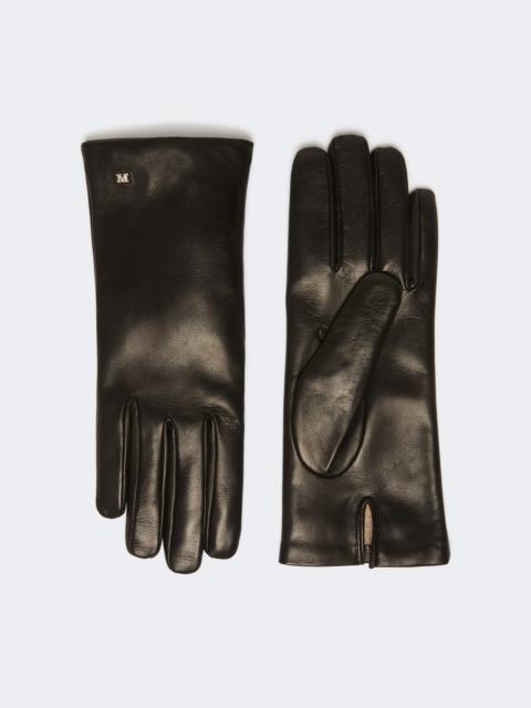 Max Mara Nappa leather gloves - BLACK