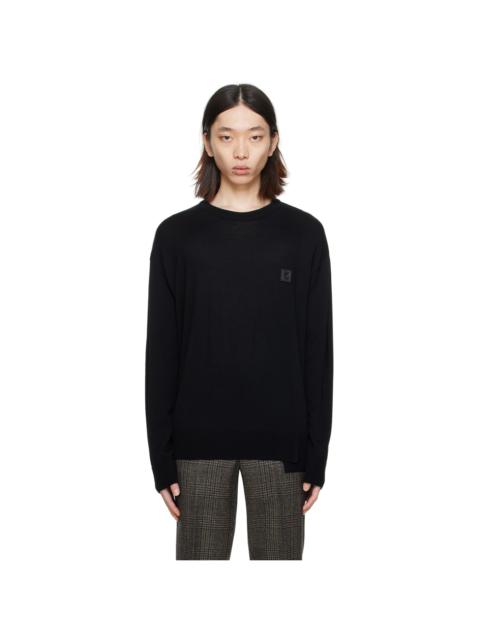 Wooyoungmi Black Asymmetric Hem Sweater
