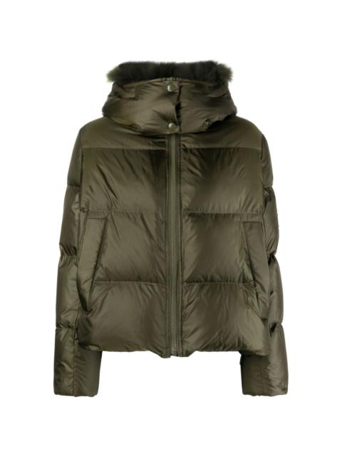 Yves Salomon shearling-collar padded hooded jacket