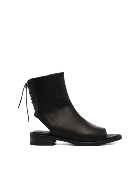 Y's open-toe lace-up boots